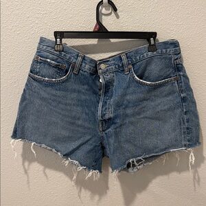 Agolde Parker  Raw-Hem Denim Cutoff Shorts